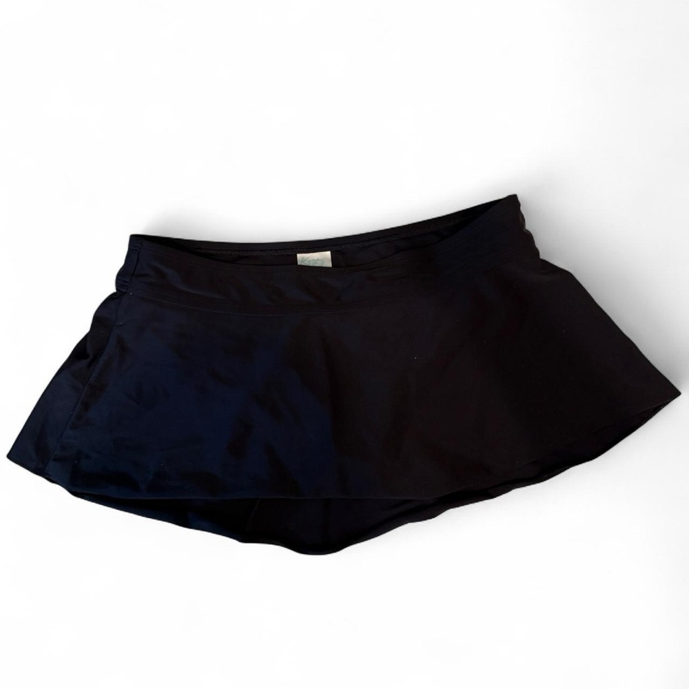 Kona Sol Black Swim Mini Skirt, Size S